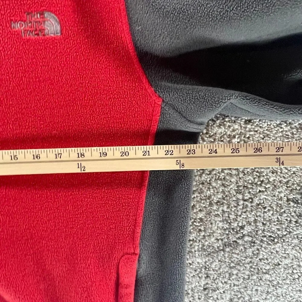 The North Face Jacket Adult Large Red Gray Full Zip Fleece Flashdry Outdoors Men